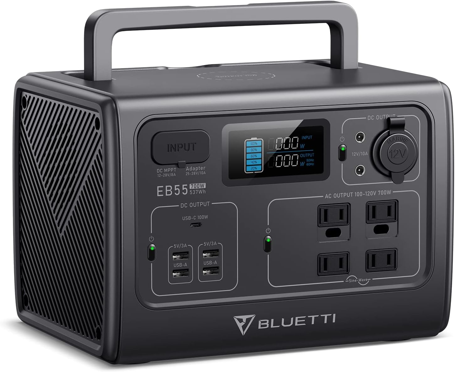 BLUETTI EB55 Portable Power Station | 700W 537Wh