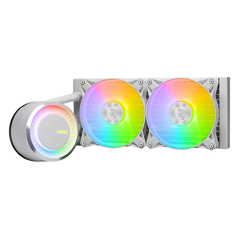 MSI MAG CORELIQUID E240 ARGB AIO Black Liquid CPU Cooler - White (MAG CORELIQUID E240 WHITE)