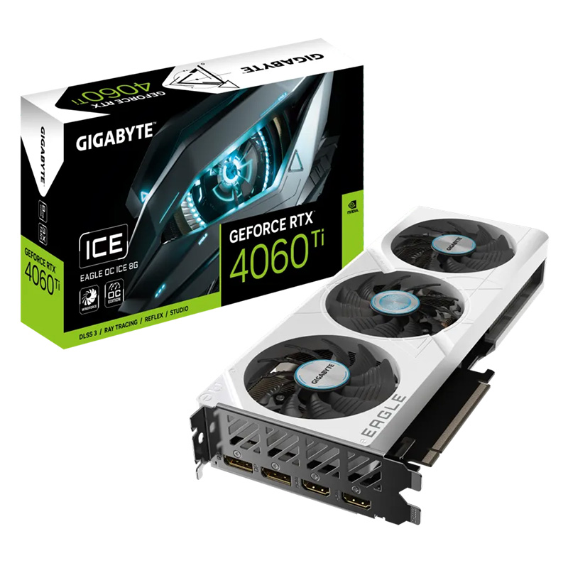 Gigabyte GeForce RTX 4060 Ti Eagle OC ICE 8G Graphics Card (GV-N406TEAGLEOC ICE-8GD)