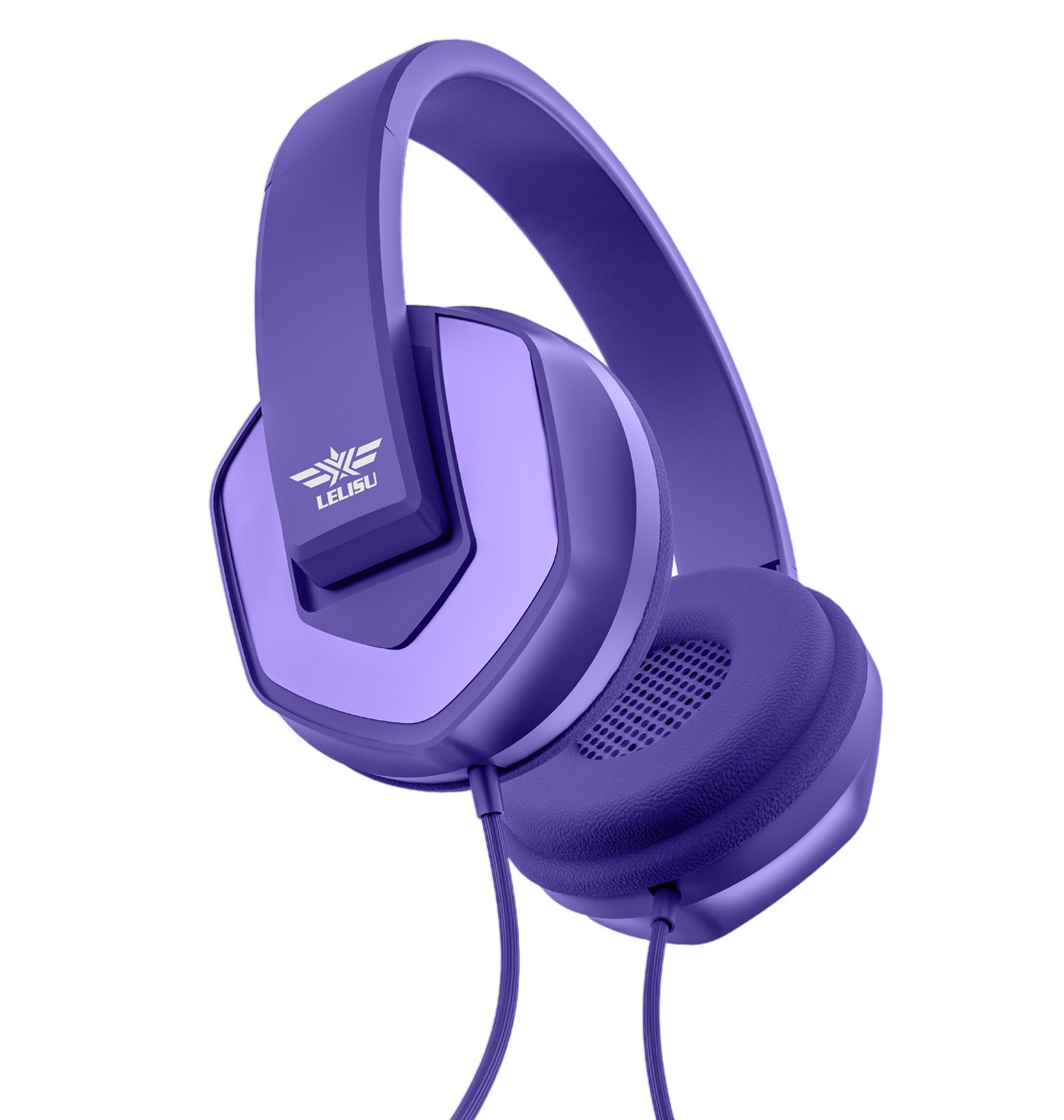 LS-833 TYPE-C Headsets Gaming Headphones Wired Earphones HD Sound Bass HiFi Sound Music Stereo Flexible Headset PURPLE