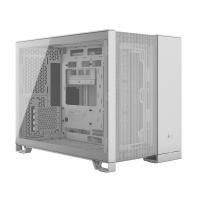 Corsair 2500D AirFlow TG Mid-Tower Dual Chamber mATX Case - White (CC-9011264-WW)