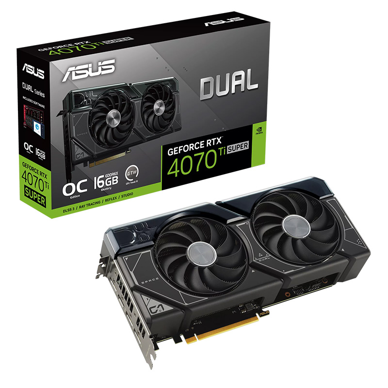 Asus Dual GeForce RTX 4070 Ti Super 16G OC Graphics Card (DUAL-RTX4070TIS-O16G)