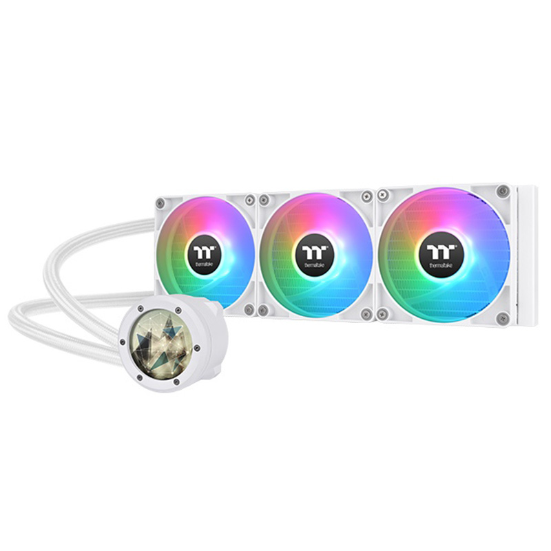 Thermaltake TH360 V2 Ultra ARGB Sync 360mm AIO Liquid CPU Cooler - White with LCD Display (CL-W405-PL12SW-A)