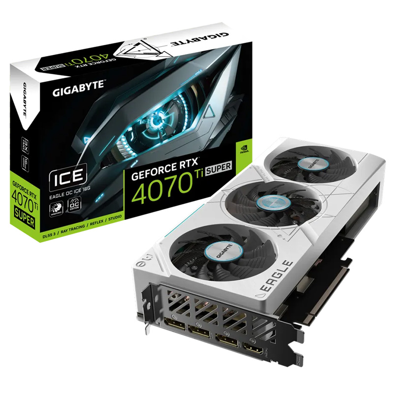 Gigabyte GeForce RTX 4070 Ti Super Eagle OC Ice 16G Graphics Card (GV-N407TSEAGLEOCICE-16GD)