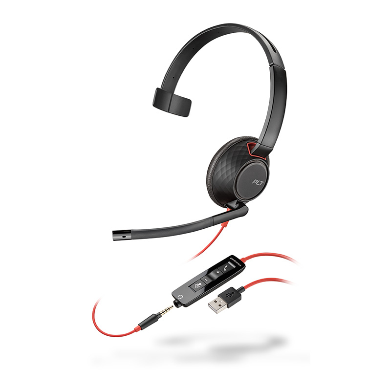 Poly Blackwire C5210 Wired On-ear, Over-the-head Mono Headset (207577-201)