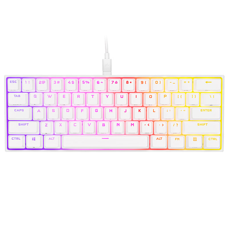 Corsair K65 RGB Mini 60% Mechanical Gaming Keyboard Cherry MX Speed - White (CH-9194114-NA)