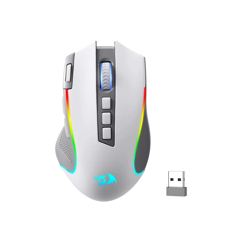Redragon M612 PRO RGB Gaming Mouse, 8000 DPI Wired/Wireless Optical Gamer Mouse with 11 Programmable Buttons & 6 Backlit Modes, BT & 2.4G Wireless, So