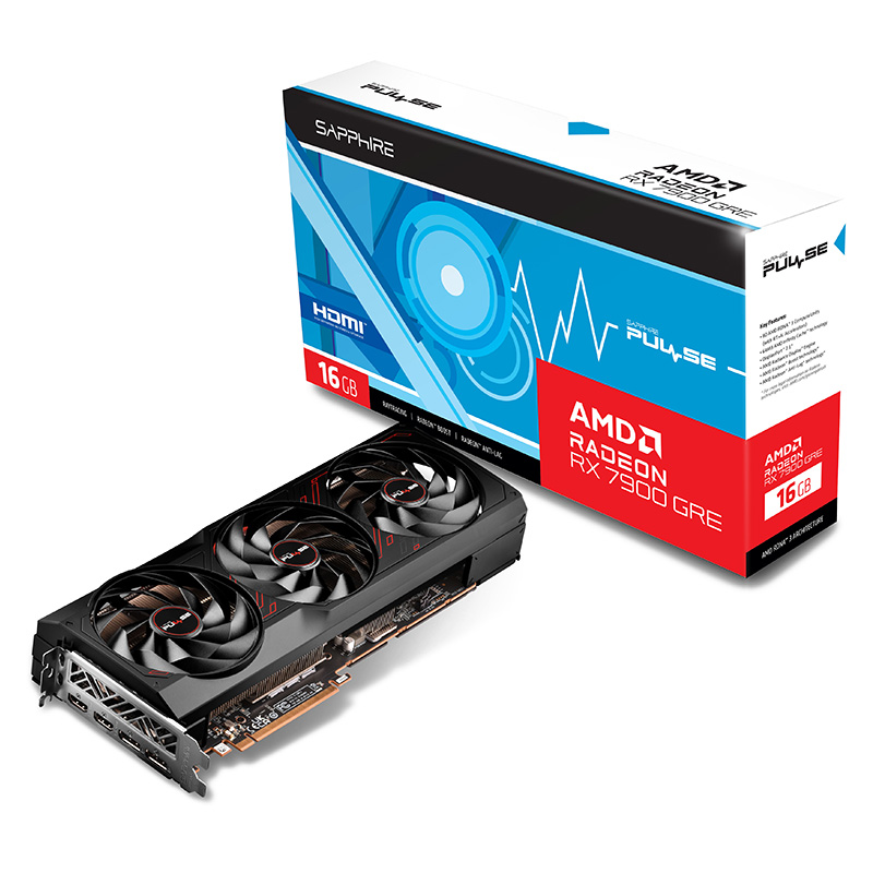 Sapphire Pulse AMD Radeon RX 7900 GRE Gaming OC 16G Graphics Card (11325-04-20G)