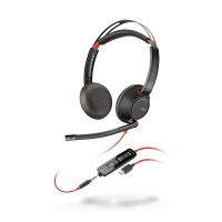 Poly Blackwire C5220 Wired On-ear Over-the-head Stereo Headset - Black (207586-201)