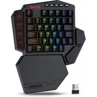 Redragon K585 PRO Wireless One-Handed Mechanical Keyboard 42 Keys 3-Mode RGB 40% Gaming Keypad Detachable Wrist Support (Red Switch)