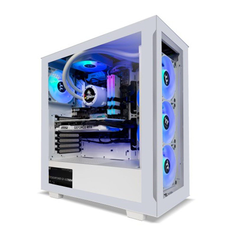 Thermaltake Rapture PRO V5 R5-7500F RTX 4070 Super 2TB SSD 32GB RAM W11H Gaming PC - Snow (CA-4T2-00D6WA-02)