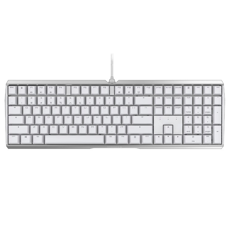 Cherry MX 3.0S NBL White Mechanical Gaming Keyboard - Cherry MX Red (G80-3870LYAEU-0)