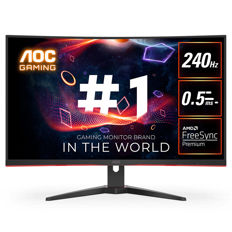 AOC 31.5in FHD 240Hz FreeSync Curved Gaming Monitor (C32G2ZE)