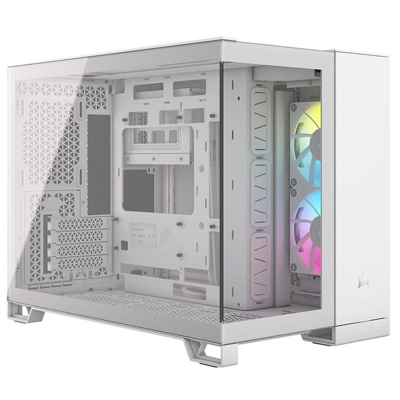 Corsair iCUE Link 2500X Dual RGB TG Mid-Tower mATX Case - White (CC-9011268-WW)