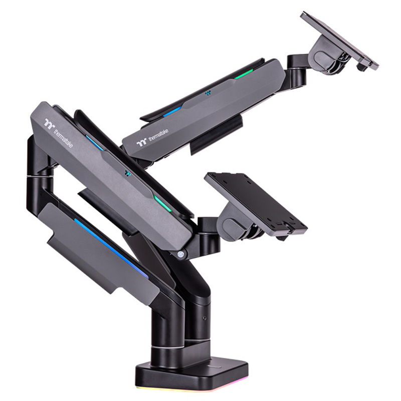 Thermaltake Dual RGB Gas Spring Monitor Arm (GEA-MSR-DMSBLK-01)