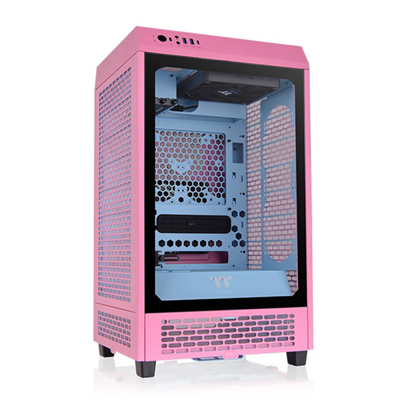 Thermaltake Tower 200 Mini TG Mini-ITX Case - Bubble Pink (CA-1X9-00SAWN-00)