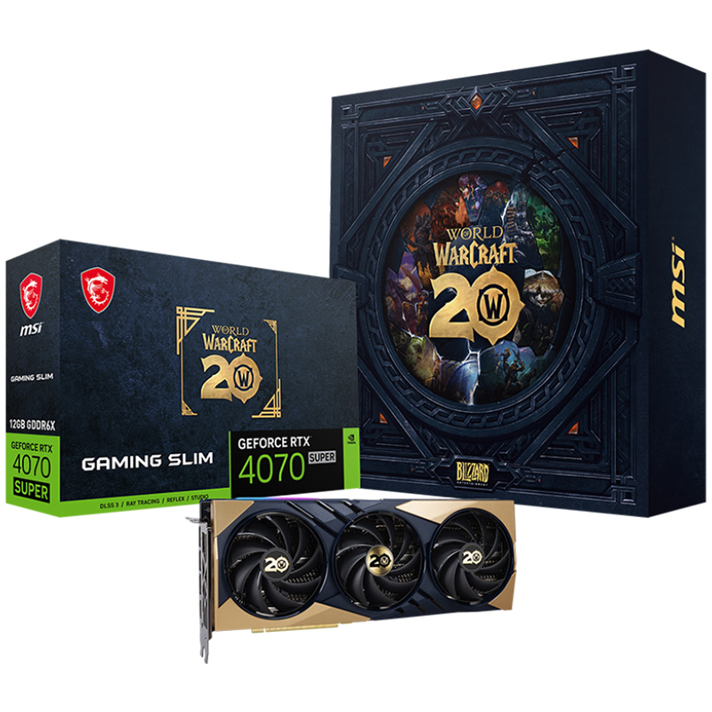 MSI GeForce RTX 4070 Super 12G Gaming Slim World of Warcraft Edition Graphics Card (GeForce RTX 4070 SUPER 12G GAMING SLIM World of Warcraft EDITION)