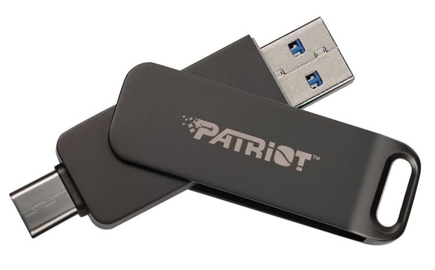 PATRIOT MEMORY Rage R550 64GB USB 3.2 GEN 1 Swing Type A+C 2-in-1 (PE64GR550DSAD)