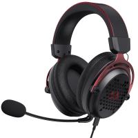 Redragon H386 Diomedes Wired Gaming Headset Headphone 7.1 Surround Sound 53MM Drivers Detachable Microphone USB/AUX 3.5mm, Black