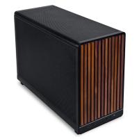 Lian Li DAN-A3 Front Wooden and Steel Mesh Side Panel mATX Case - Black (PC-A3X-WD)