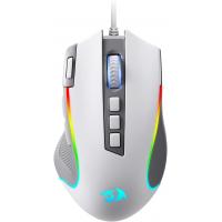 Redragon M612 RGB Gaming Mouse, 8000 DPI Wired Optical Gamer Mouse with 9 Programmable Buttons & 5 Backlit Modes, Gray&White