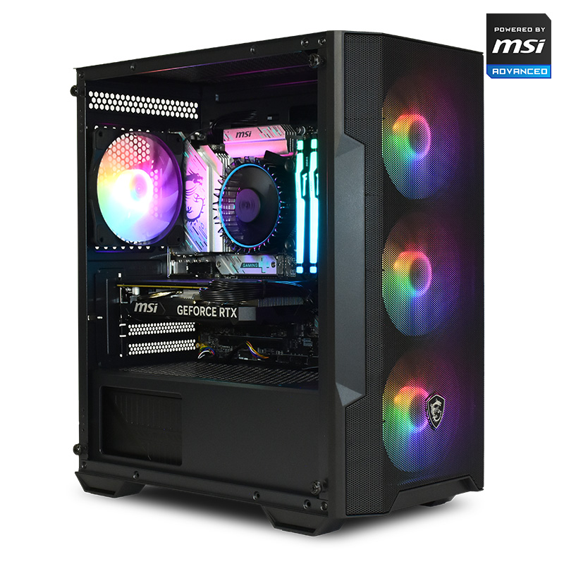 CyberBlaze G5 Core Intel i5 12400F GeForce RTX 4060 Gaming PC 57367- Powered by MSI