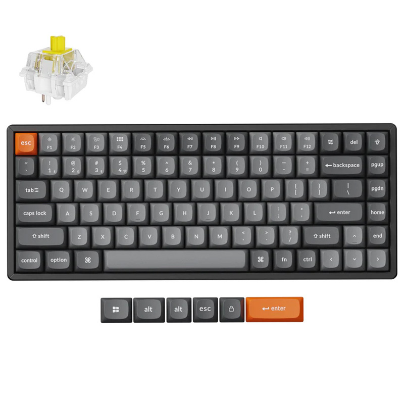 Keychron K2 Max QMK RGB Wireless Linear Mechanical Gaming Keyboard - Banana Switch (KBKCK2MJ4)