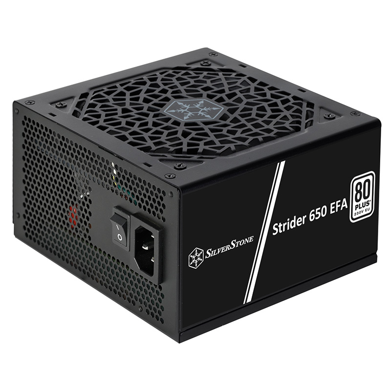 SilverStone Strider 650W 80+ Certified Power Supply - Black Cable (SST-ST650-EFA)