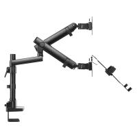 Monitor-Accessories-Brateck-Aluminum-Pole-Mount-Mechanical-Spring-Monitor-with-Laptop-Holder-LDT20-C024PML-1