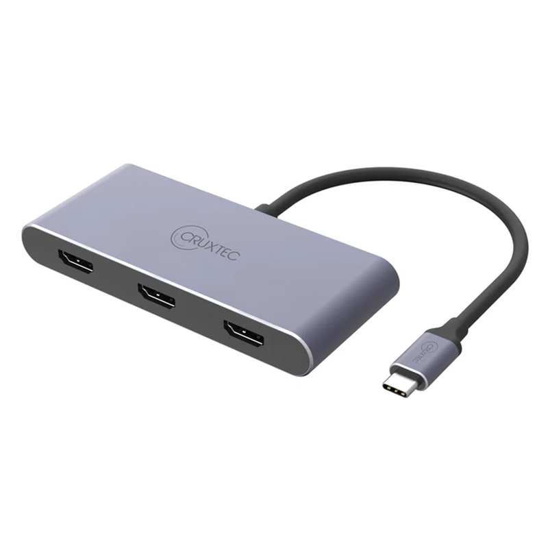 Cruxtec USB-C to 3 x HDMI Multi-Monitor 8K Adapter (CT3H-8K-SG)