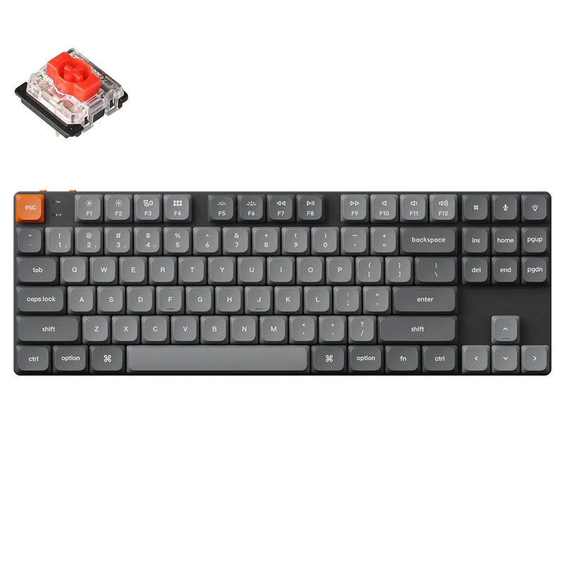 Keychron K1 Max QMK/VIA RGB Wireless Custom Mechanical Keyboard - Red Switch (KBKCK1MH1)