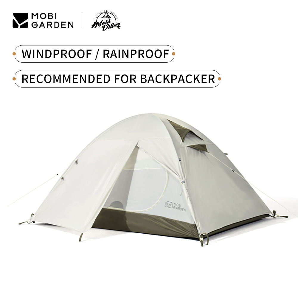 MOBI GARDEN Cold Mountain 4 Tent, Suitable for 1-4 People - White