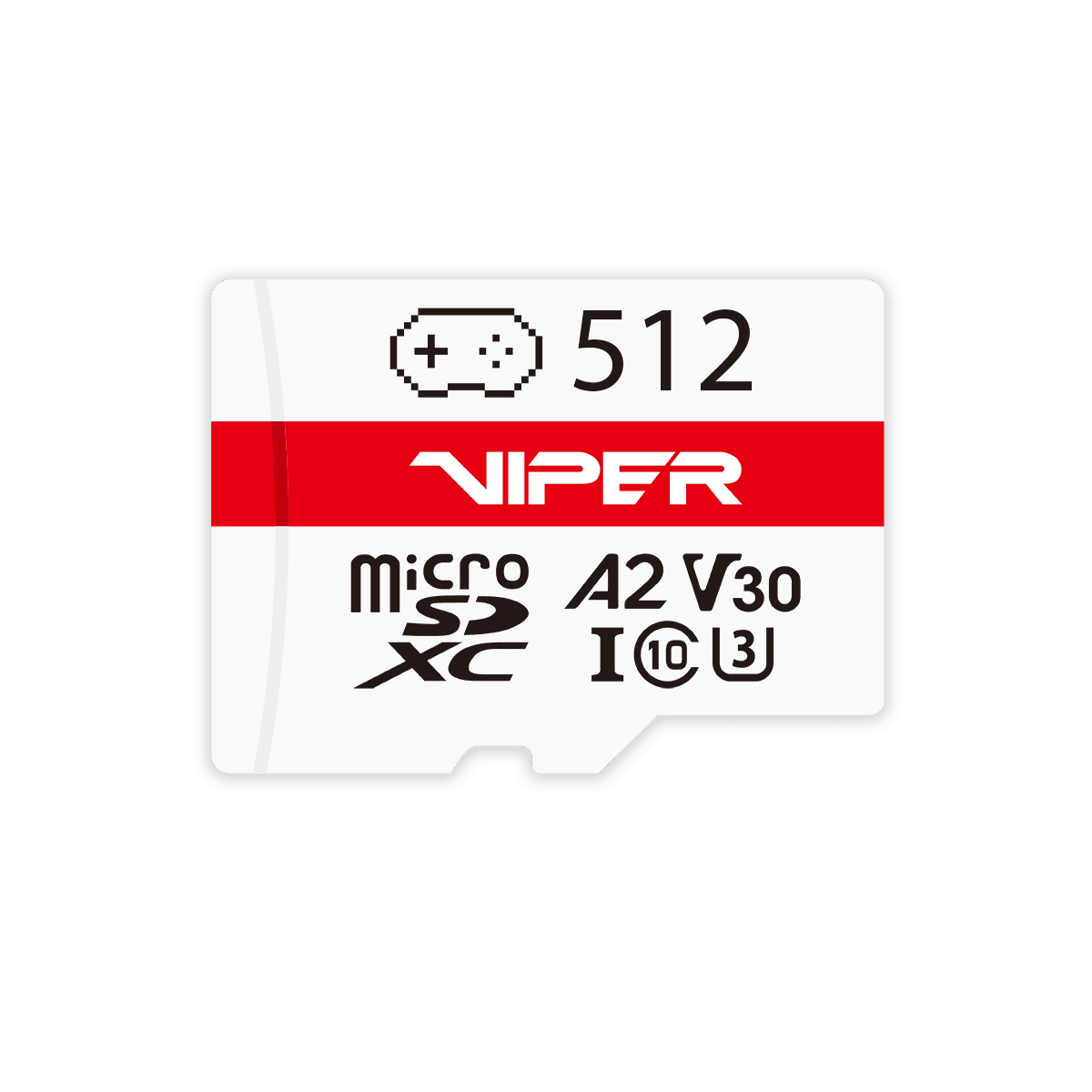 PATRIOT MEMORY (VIPER GAMING) Series microSDXC CL10 U3 UHS-I V30 A2 - PV512GGM32MCX Support 4K Video Recording