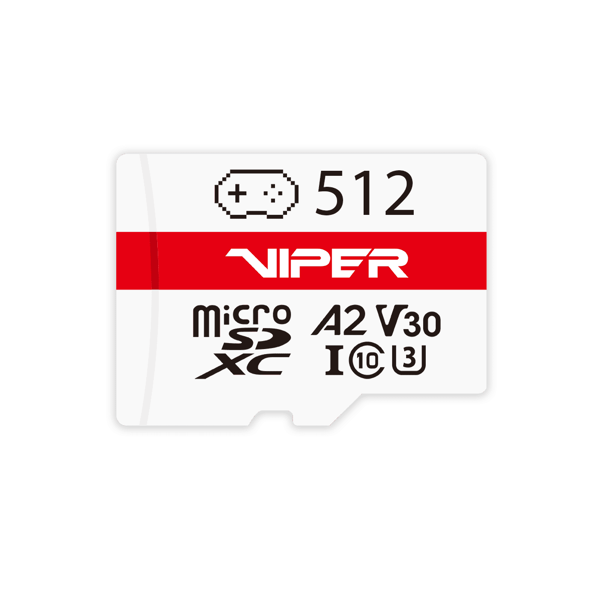 PATRIOT MEMORY (VIPER GAMING) Series microSDXC CL10 U3 UHS-I V30 A2 - PV512GGM32MCX Support 4K Video Recording