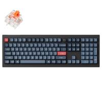 Keychron V6 Max RGB Hot-Swap Gateron Wireless QMK Custom Keyboard Silent Red Switch - Black (KBKCV6MD6)