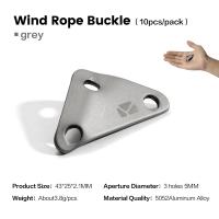 Mobi Garden 4mm Wind Rope Triangle Clip,Aluminum Alloy Adjustable Length Wind Rope Clip for Outdoor Accessories - GREY