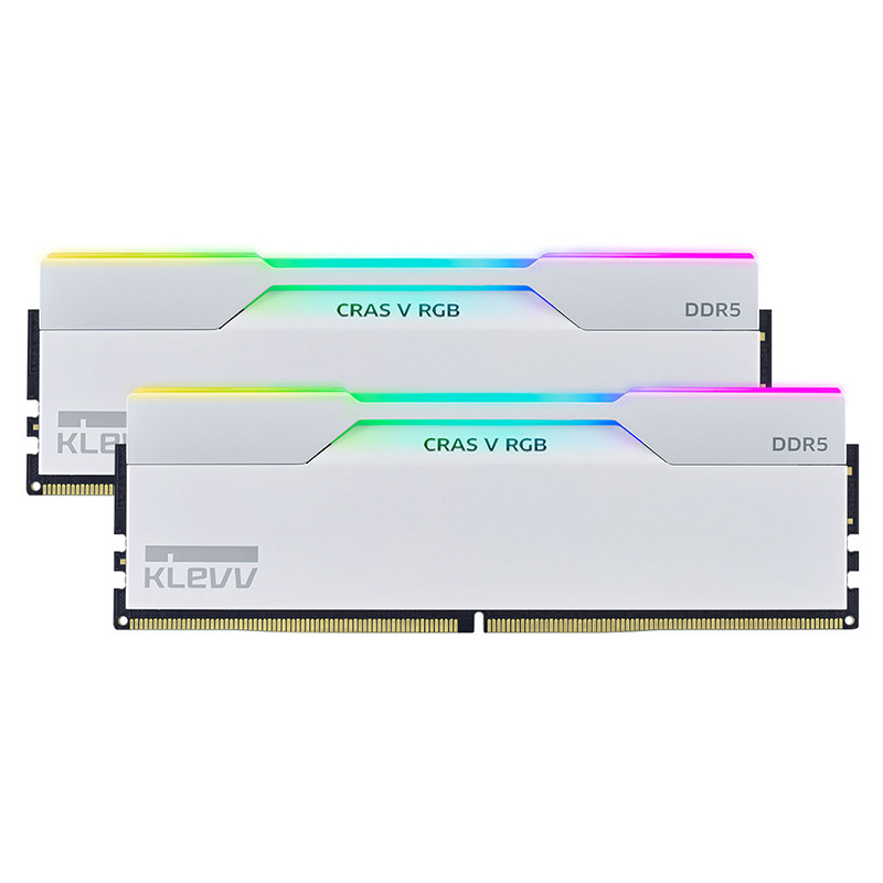 KLEVV 32GB (2x16GB) CRAS V RGB KD5AGUA80-60A300J 6000MHz C30 AMD DDR5 RAM - White