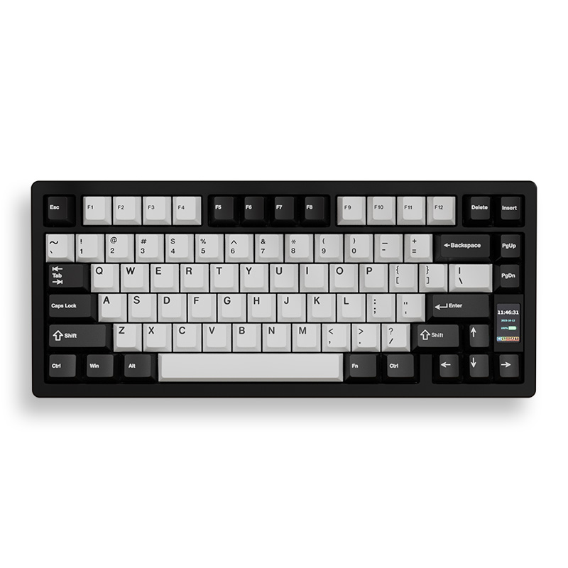 Chilkey ND75 Tri-Mode Mechanical Keyboard Blue Lotus Switch - Jet Black (010303750104)