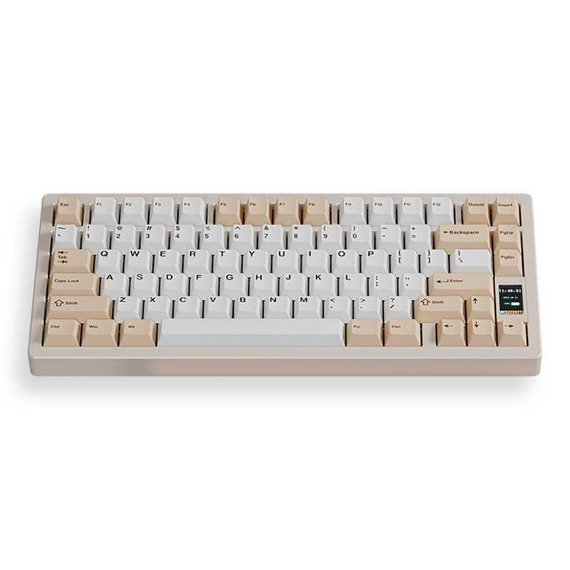 Chilkey ND75 Tri-Mode Mechanical Keyboard Blue Lotus Switch - Milk Tea (010303750110)