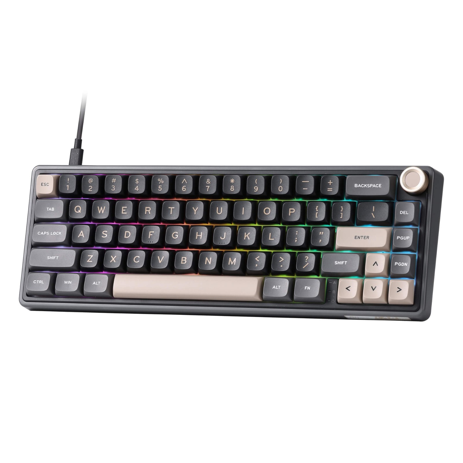 RK ROYAL KLUDGE R65 Mechanical Keyboard, RGB, Wired, Customized Switches, Black, Mixed Color