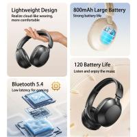 Bluetooth-5-4-Headphones-ENC-Call-Noise-Canceling-with-Over-Ear-Wireless-Headset-Foldable-with-120H-Playback-Stereo-Bass-White-6