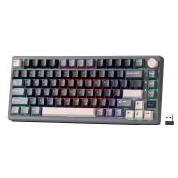 RK ROYAL KLUDGE M75 Mechanical Keyboard, RGB, 2.4Ghz/BT/Wired, Customized Switches, Black, Mixed Color