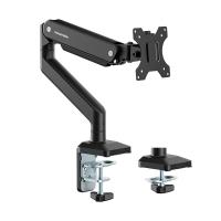 Humanmotion Single Screen Aluminum Steel Monitor Arm for up to 17in-40in 2-11kg - Matte Black (T8-1G)