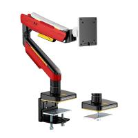 Monitor-Accessories-Humanmotion-T18-Single-Screen-Heavy-Duty-Aluminum-Steel-Monitor-Arm-for-up-to-17in-49in-2-20kg-Matte-White-and-Red-T18-1E-3