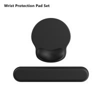 Keyboard Wrist Rest Pad and Full Ergonomic Mouse Pad with Wrist Support Included for Set Memory Foam Cushion When Typing on Computer Mac Laptop Black