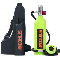 SMACO S400 Mini Scuba Tank-Green + 1L Backpack + Scuba Adapter