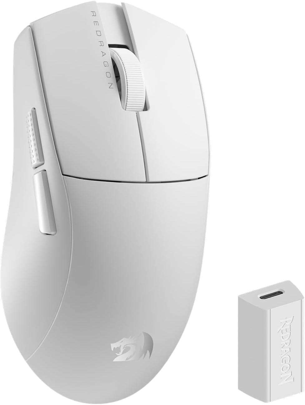 Redragon M916 PRO 3-Mode Wireless Gaming Mouse Hype-Speed 4K Polling Rate 49G Ultra-Light 26K DPI, White