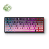 MCHOSE G75 Pro 75% Layout Hot-Swap Wireless Mechanical Keyboard Matcha Latte Switch - Black Pink (KBMCG7516)