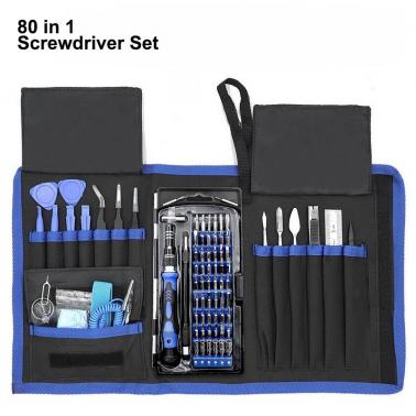 80 in 1 Precision Screwdriver Set with 54 Bits Magnetic Repair Tool Kit ...