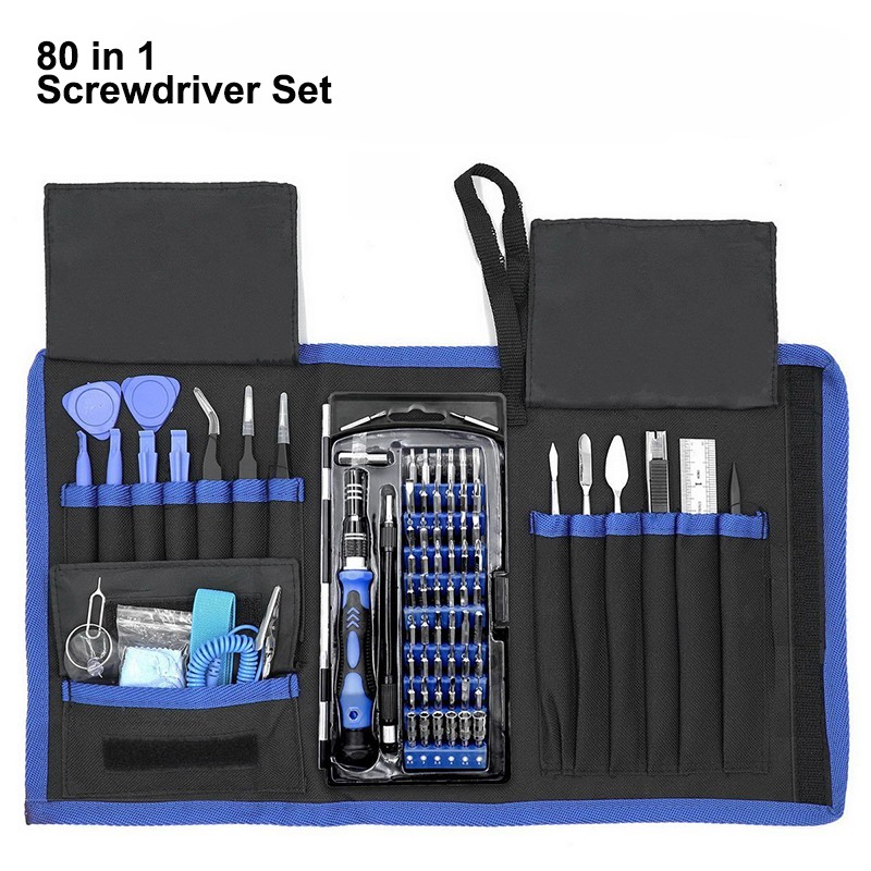 80 in 1 78pcs Cell Phone Repair Tools Screwdriver Set Kit with interchangeable Precision Magnetic Screw driver